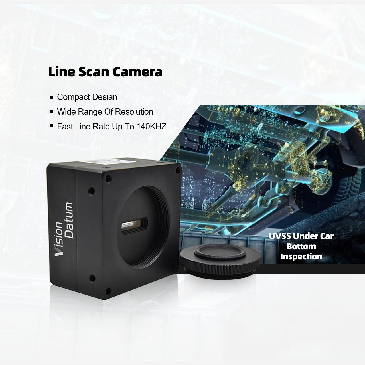 UVSS 4K Wide View Color Line Scan Car Security Camera for Under Vehicle Inspection System Vision Datum