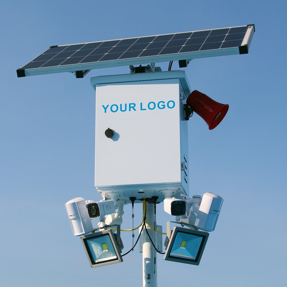 GOING tech solar battery powered 3X ip camera system sim card with 2X motion detector Led flood light 4g solar security camera