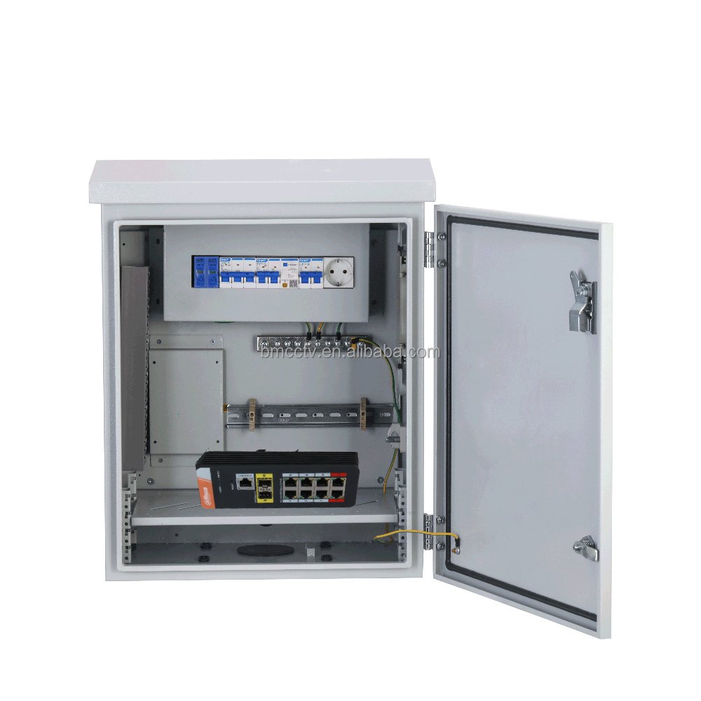 Customizable Outdoor Wall-Mounted Metal Power Supply Box for Project & Engineering Installation of IP CCTV Camera Systems