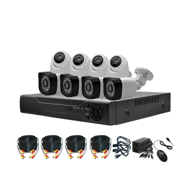 hd security surveillance system 8ch cctv dvr bullet cctv system 8 cameras kit 1mp outdoor cctv camera system