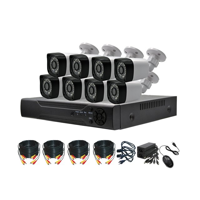 hd security surveillance system 8ch cctv dvr bullet cctv system 8 cameras kit 1mp outdoor cctv camera system