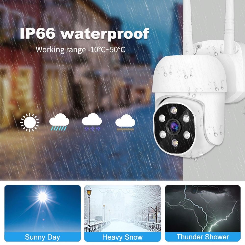 Wireless Surveillance System with 10.1 Inch LCD Monitor 8 Channel 1080P HD NVR H.265 Compression 4 Wireless Cameras Remote Playb
