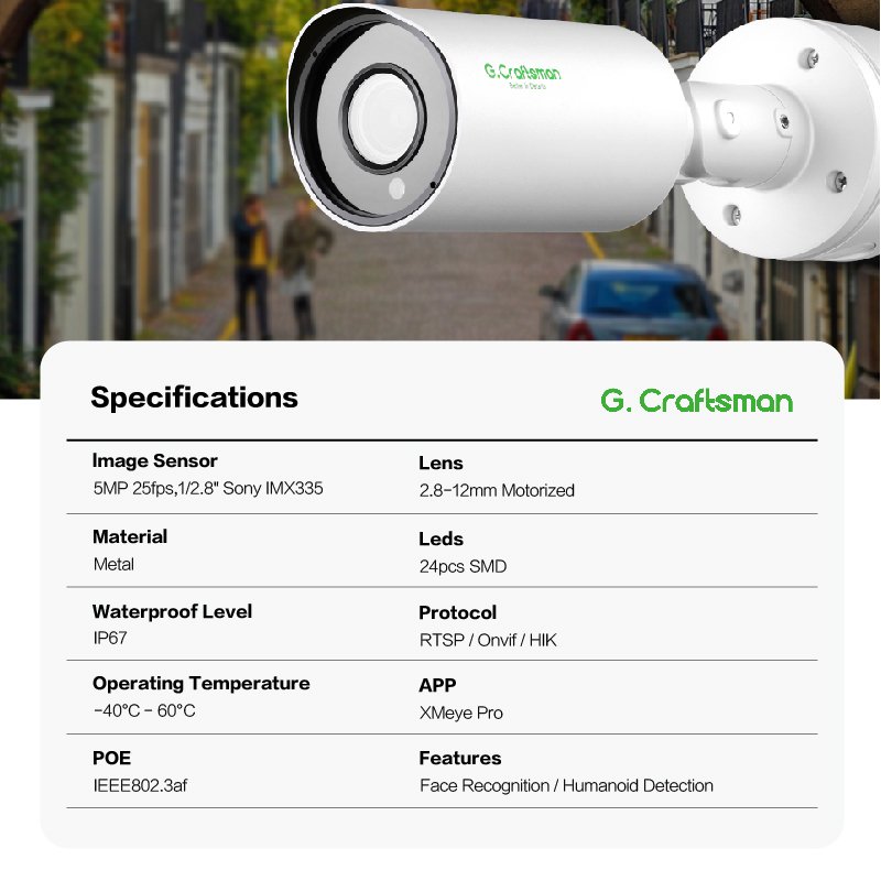 GX-B4VI-M6S(AG) 6MP POE IP Security Camera Video Surveillance System XMEYE G5S With Night Vision Motion Detection Waterproof