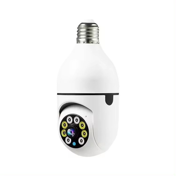 2MP E27 Bulb Surveillance Camera Night Vision Full Color Automatic Human Tracking Indoor Security Monitor