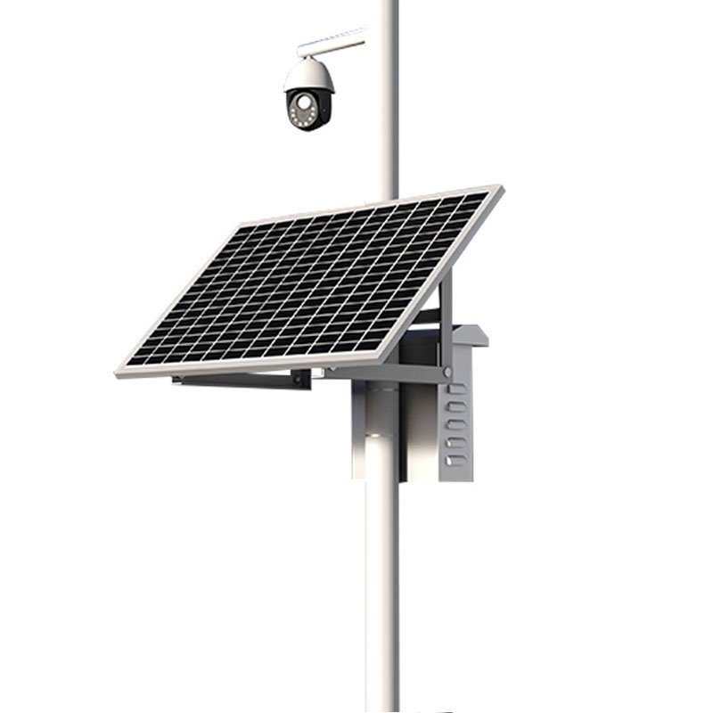 Outdoor security alarm system 200W solar powered surveillance camera tower built in Solar Kit With 120ah Lithium Battery