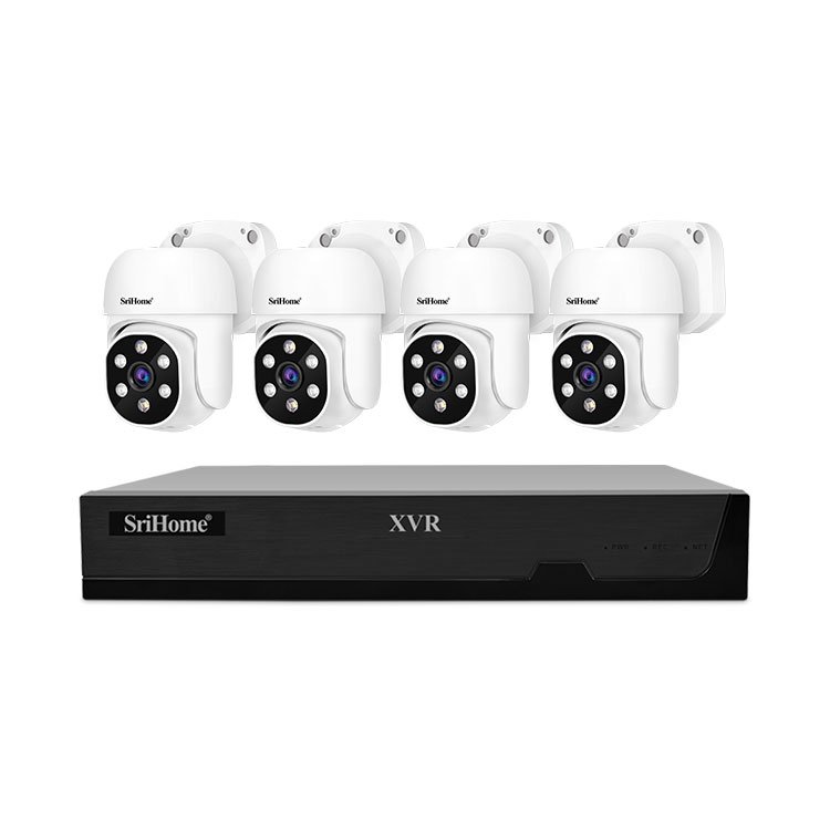2024 SriHome Hot Sale cctv Camera 1080P HD 4CH Security Camera System CCTV Camera System Surveillance System XVR