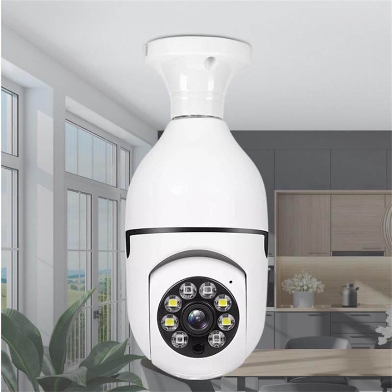 360 degree panoramic bulb camera monitoring wifi indoor HD night vision cctv camera ip
