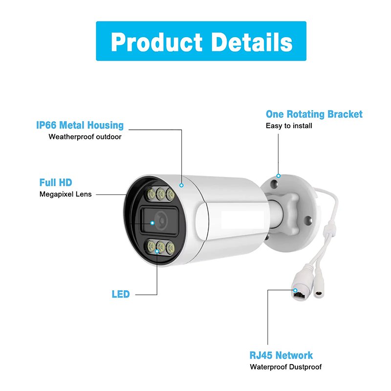 4MP PoE NVR CCTV Kit 8CH 1080P POE NVR kit IP waterproof camera P2P NVR system Surveillance CCTV support with max 12TB HDD
