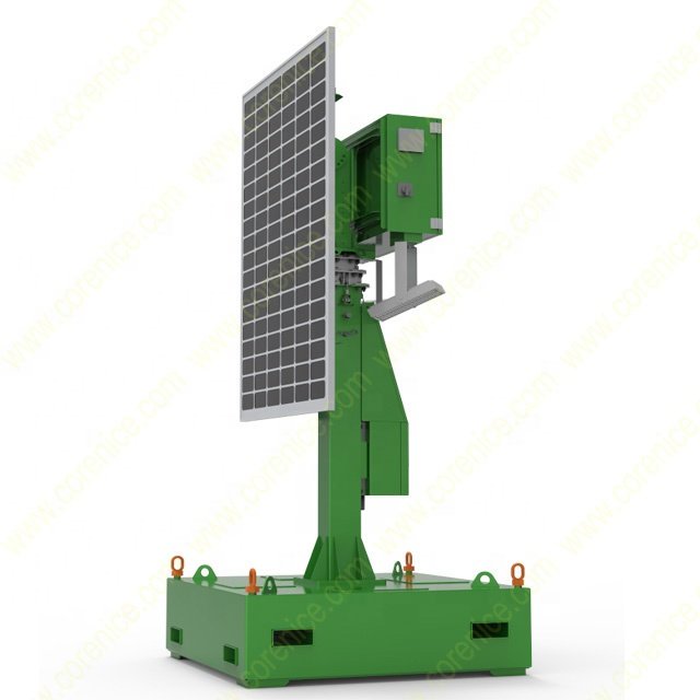 Solar Powered Surveillance System With Trailer Mounted