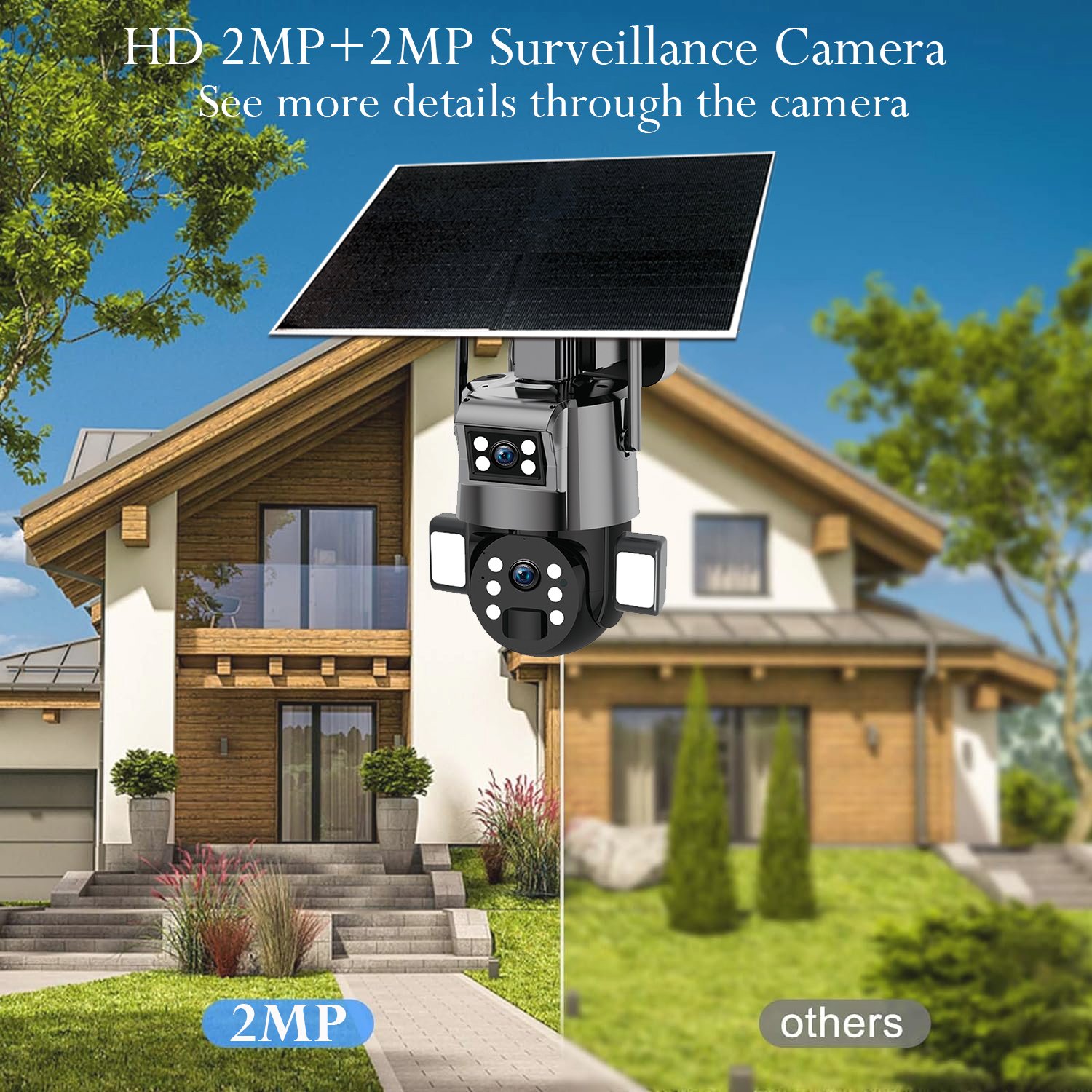 Outdoor 8mp 4g /Wifi Solar Camera Sim Card Dual Lens 10x Zoom Wireless 4k Solar Cctv Security Camera System