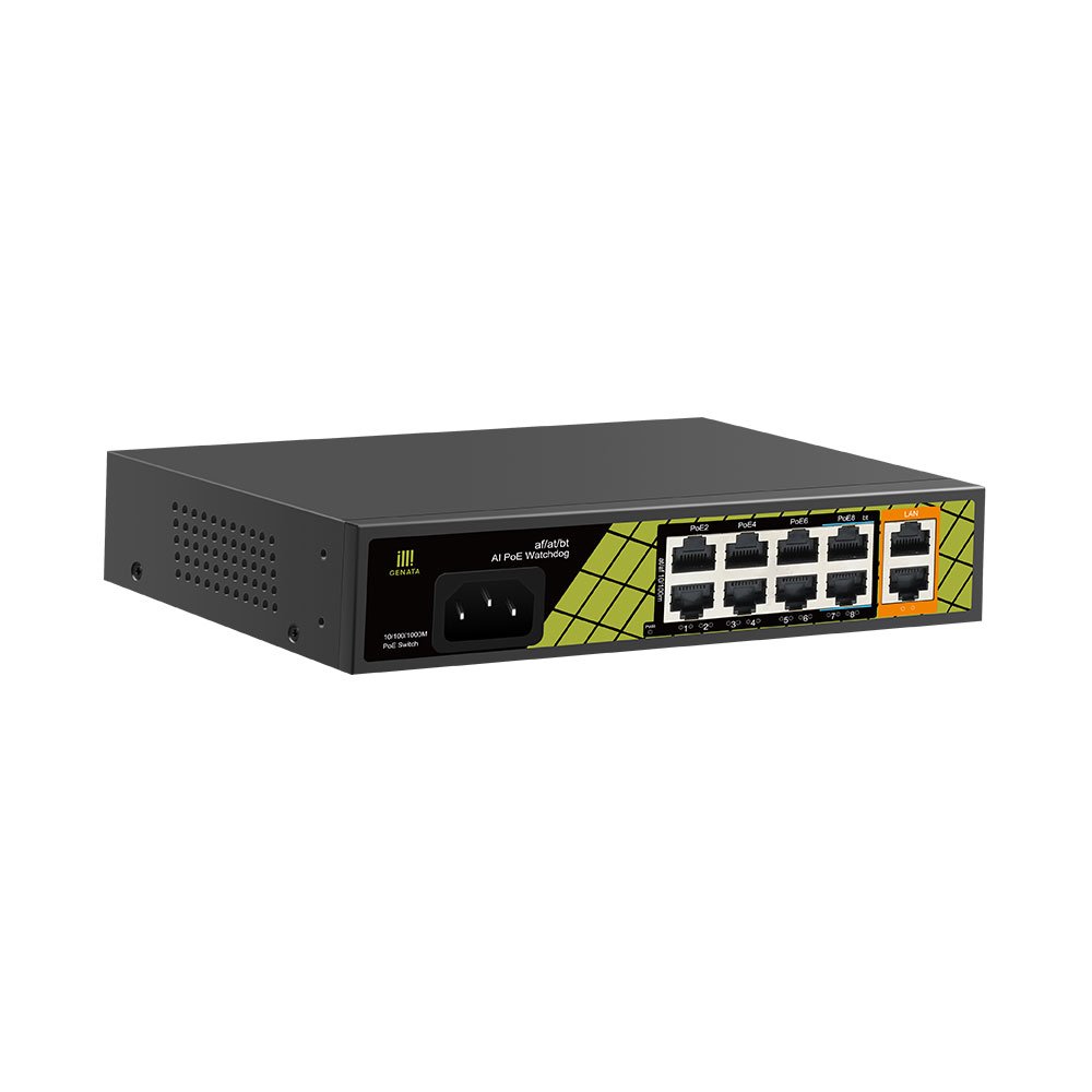Custom OEM/ODM 8-Port Unmanaged PoE Switch for CCTV Security Camera System