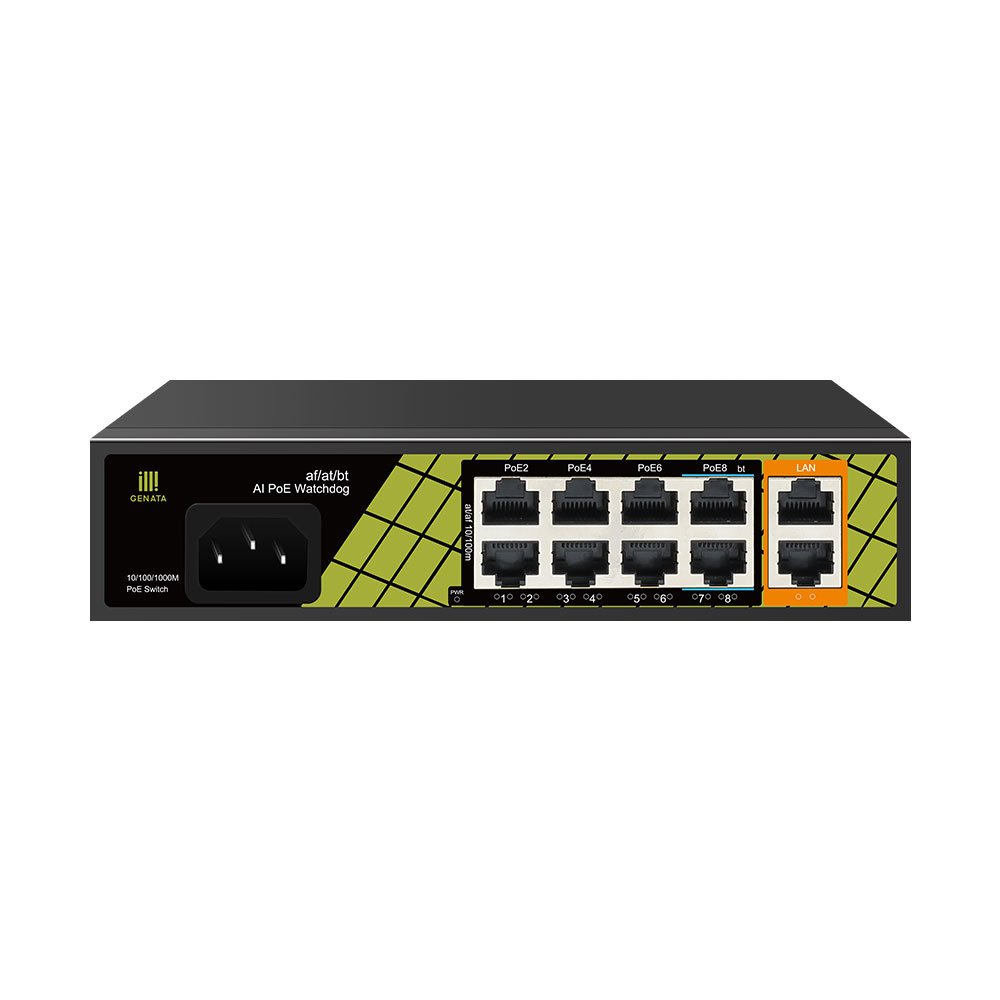 Custom OEM/ODM 8-Port Unmanaged PoE Switch for CCTV Security Camera System