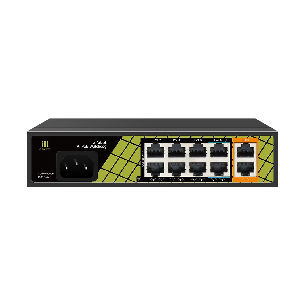Custom OEM/ODM 8-Port Unmanaged PoE Switch for CCTV Security Camera System