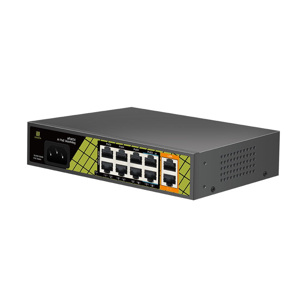 Custom OEM/ODM 8-Port Unmanaged PoE Switch for CCTV Security Camera System