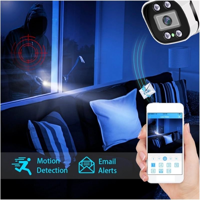 OEM 8 Channel AHD CCTV System Security Camera Kit 8pcs 1080P Analog AHD DVR Audio Video Recording Color Night Vision Outdoor Use