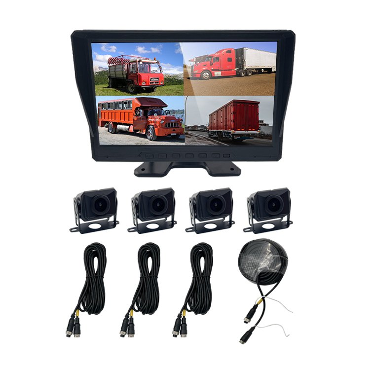Wemaer Truck Smart Pedestrian Vehicle Detection BSD 4 Channel Camera Monitor System For Security And Surveillance
