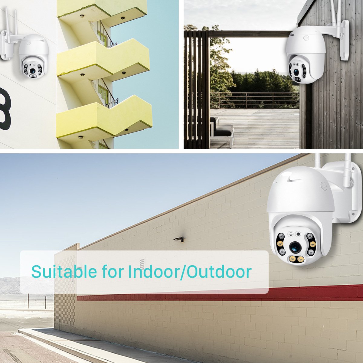 ICSEE 5MP Outdoor IP66 Waterproof IP Network WIFI Camera Dual Intercom PTZ Color Night Vision Home Security Wireless Camera