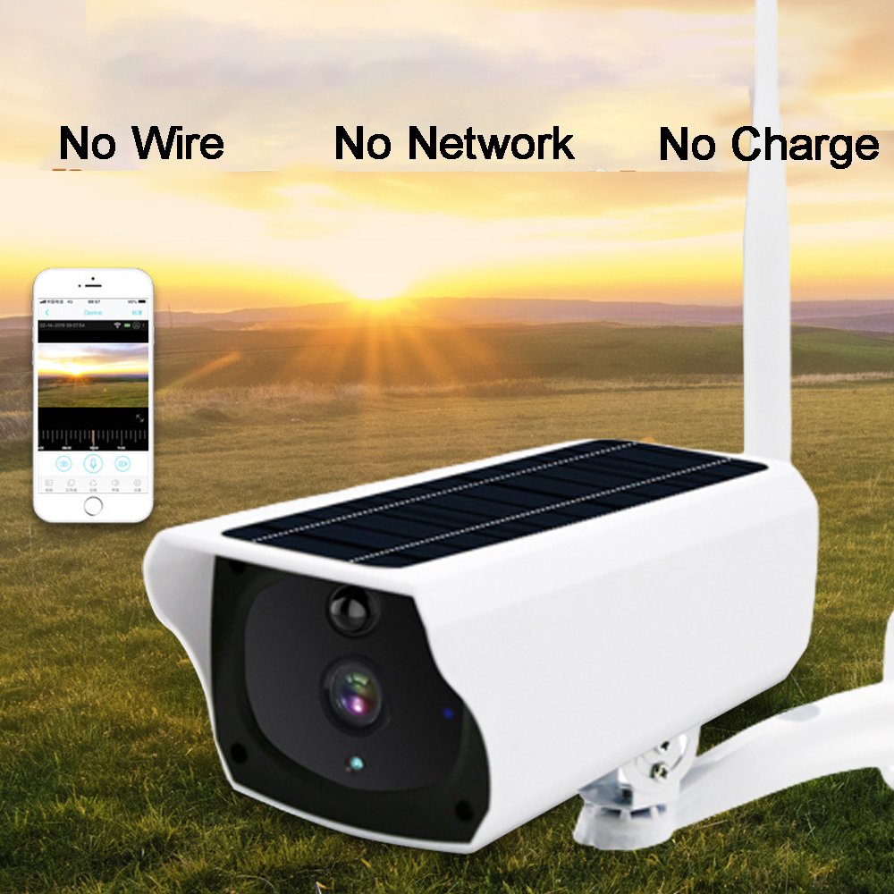 4g WiFi Wireless Intelligent PTZ Surveillance Camera Solar Outdoor / Integrated Solar Sensor Light Panels CCTV Network Camera