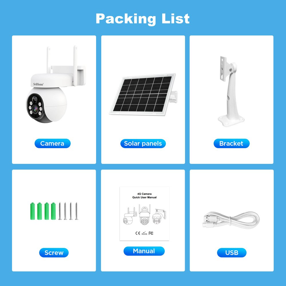 2024 4MP HD 4G Solar Camera Camera With Zoom Bidirectional Audio Remote Monitoring System PIR Security CCTV System