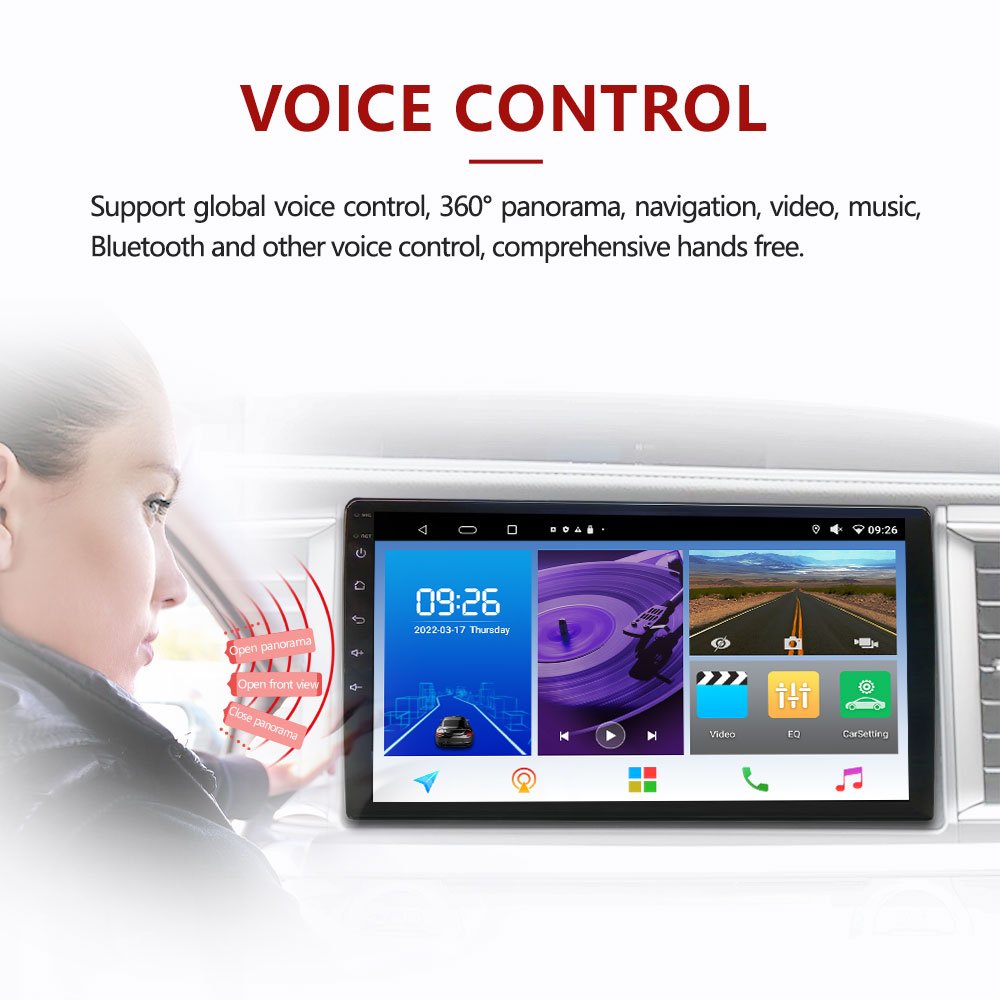 10 Inch Car Navigation Radio Android Car DVD Player Multimedia Carplay With 360 Degree Panorama Images Camera System