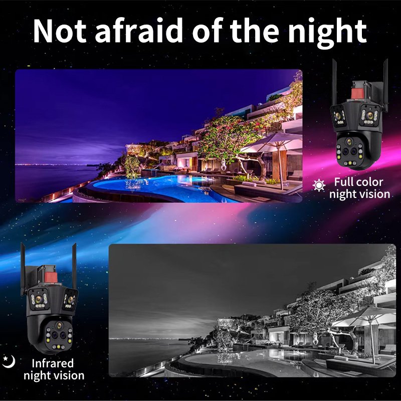 VESAFE Night Vision 20MP 5 Lens 20X Zoom Home Wireless WiFi Network PTZ IP Camera IPC360 Home Outdoor WiFi Security CCTV Camera