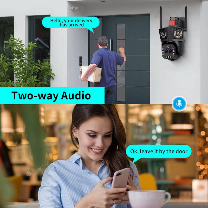 VESAFE Night Vision 20MP 5 Lens 20X Zoom Home Wireless WiFi Network PTZ IP Camera IPC360 Home Outdoor WiFi Security CCTV Camera