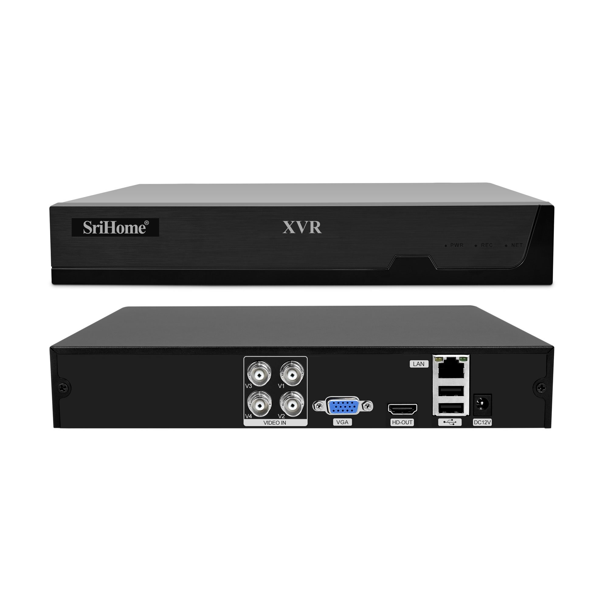 Hot Sale 2024 SriHome Security Camera System IP Camera Kit 4 CH 1080P Mobile Phone Cctv Home Camera Recorder Surveillance System