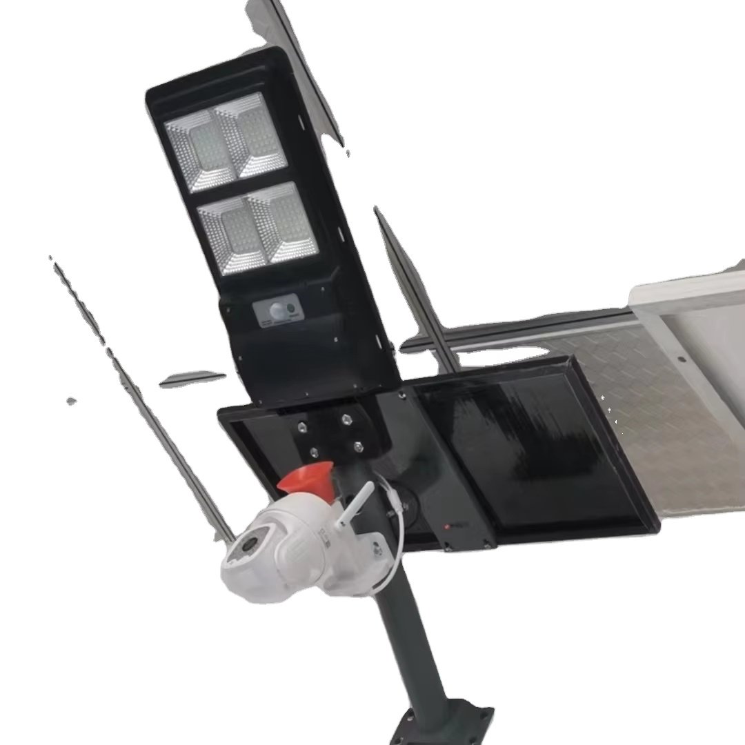 Solar Powered Surveillance Wireless Wifi Outdoor Security Camera Dual LensHd Ptz Camera With Solar Panel