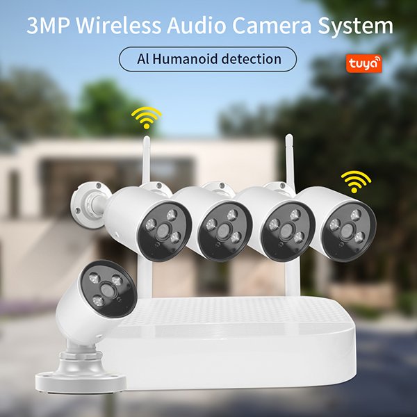 Wireless CCTV System H.265 1080P NVR 2MP Outdoor Video Recorder Camera IP Security System WiFi Video Surveillance Kit