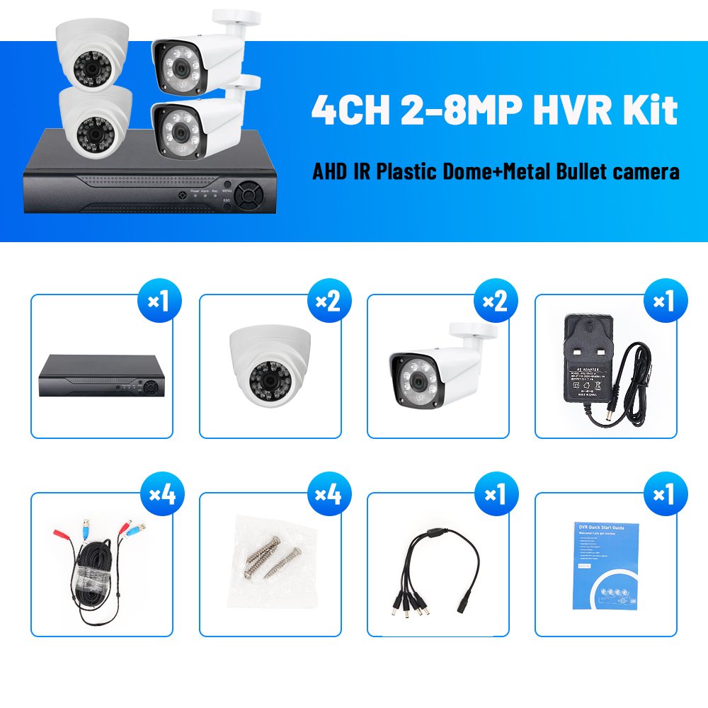 WESECUU Cheap Made in China security cameras for home AHD kit video cctv camera system