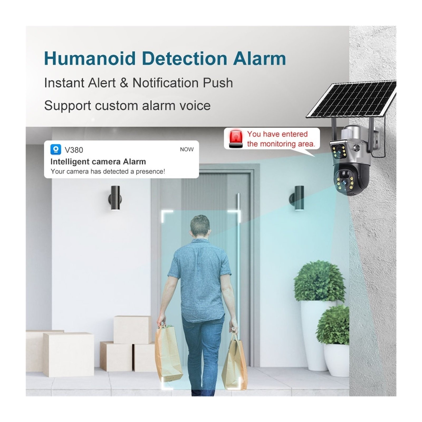 Senhuo 4K 8 Million WiFi Solar Dual Lens Dual Screen Battery CCTV Motion Detection Body Automatic Tracking Surveillance Camera