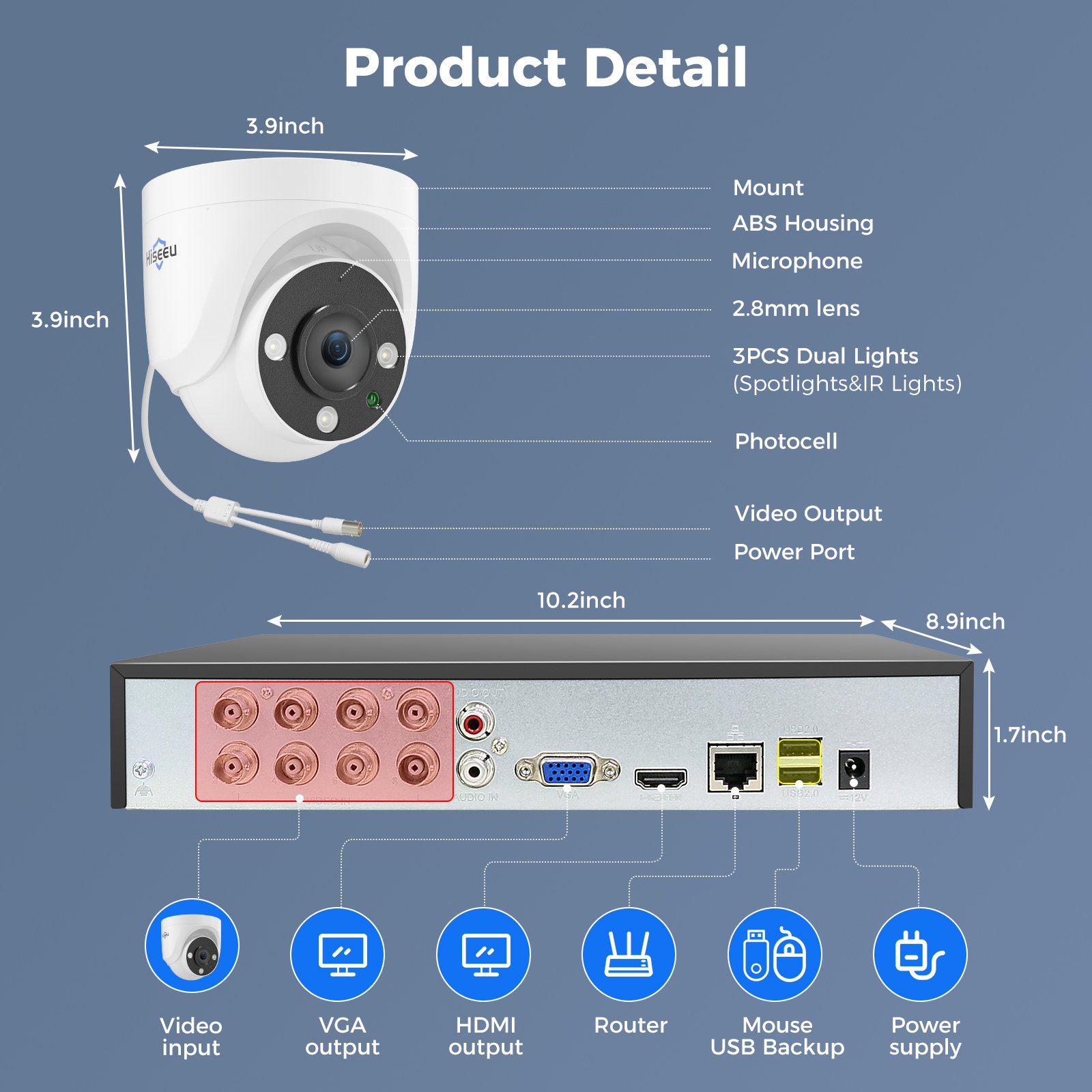2024 Hot Model 5MP 8 4CH Security Set DVR Kit XVR Kit AHD Camera Home Monitoring Kit CCTV systems surveillance system camera