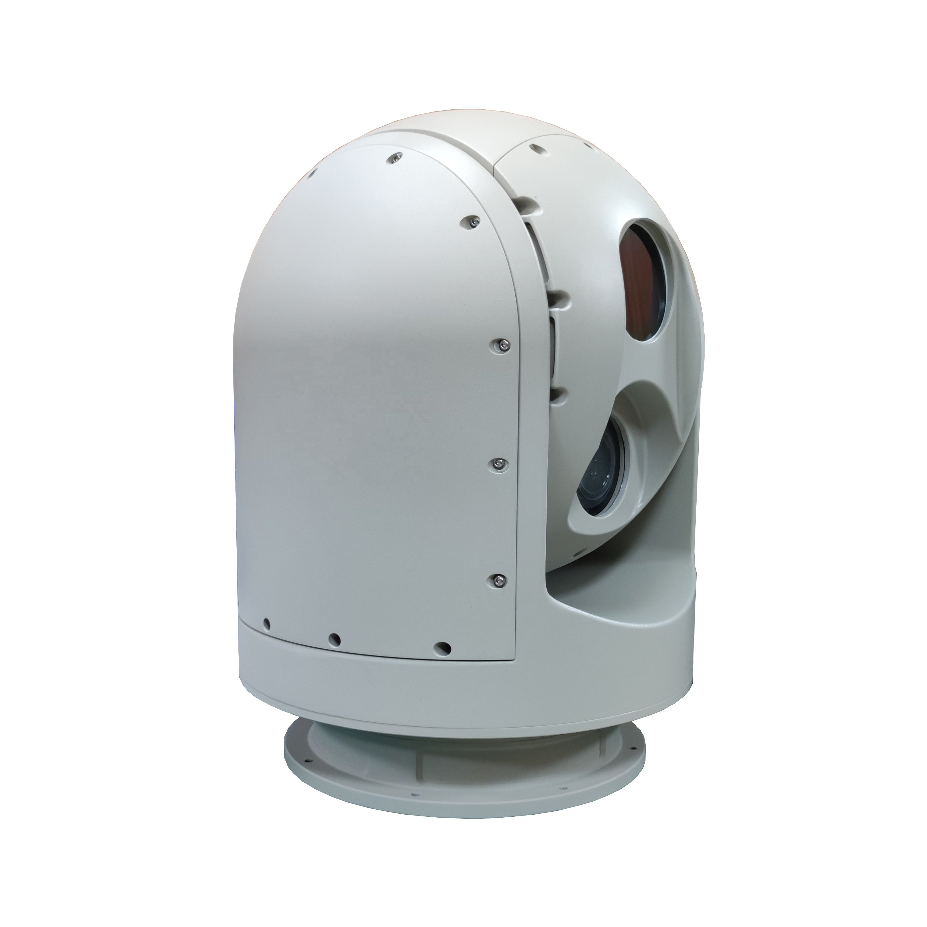 Border Defense Triple Lens Boat Vehicle Gyro Stable Marine PTZ Cooled Thermal Imaging Tracking Camera System