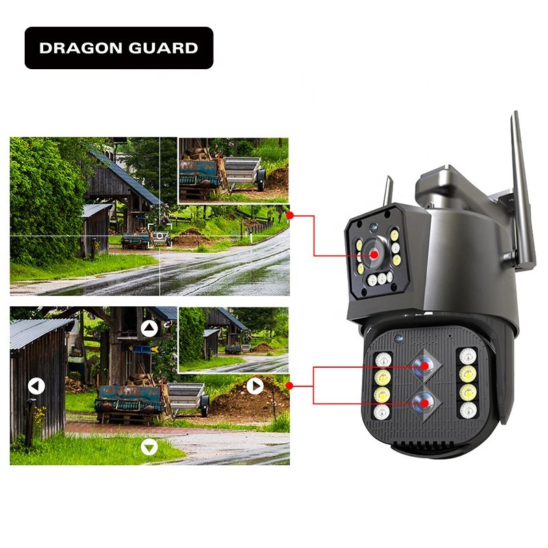 DRAGON GUARD 10X Optical Zoom cctv WIFI security camera system ip network ptz Dual Lens network camera