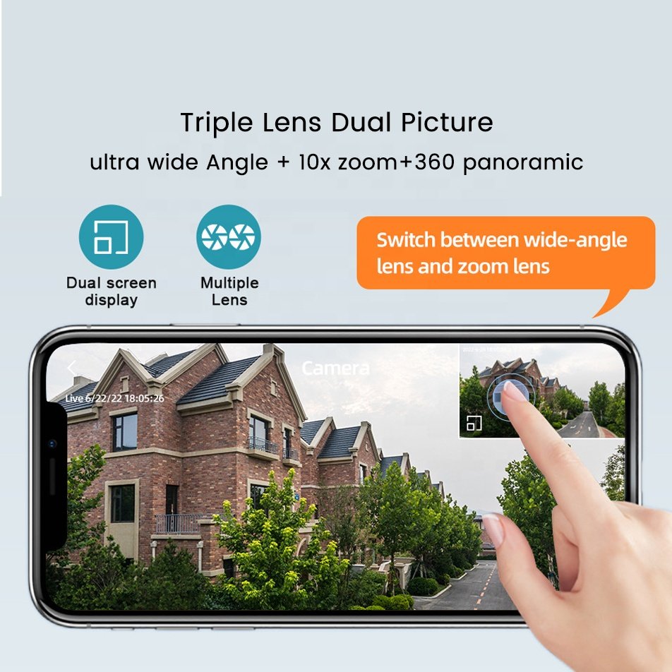 DRAGON GUARD 10X Optical Zoom cctv WIFI security camera system ip network ptz Dual Lens network camera