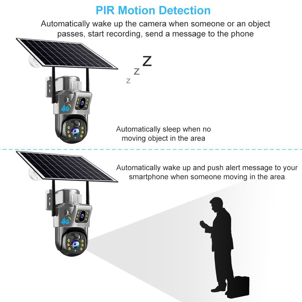 Wholesale 4MP 4G & WiFi 4K CCTV Outdoor Security Camera PTZ Network Cameras with Solar Panel and Cloud Data Storage Options