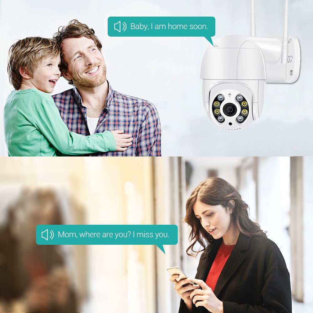 4MP Long Range Auto Tracking Camera Rotatable Smart Security Surveillance Outdoor Micro IP Wifi Wireless PTZ CCTV Cameras 5MP