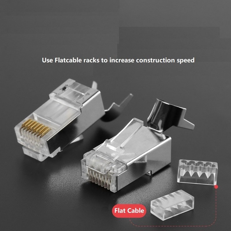 Factory supply Through hole single row Cat5 Cat6 8P8C cat5 rj45 female connector Crystal head Unshielded Gold Plated connector