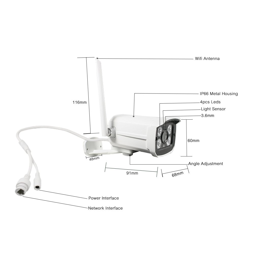 10.1 Inch LCD Screen Wireless Security Cctv Surveillance System 1080P 4 Channel Wifi NVR Kit 4ch HD Camera Set