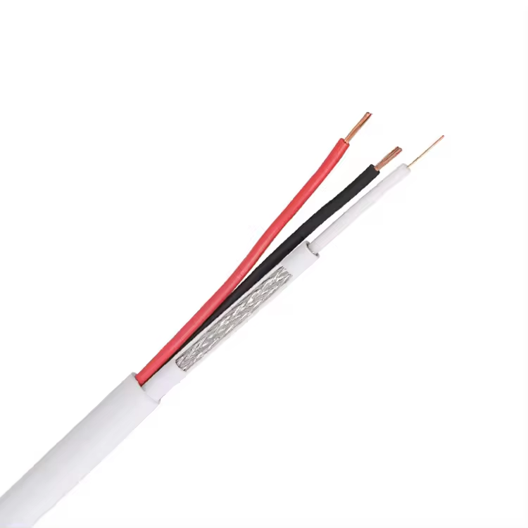 Factory Wholesale 75Ohm Mini Coaxial RG59+2 Composite Cable for CCTV Surveillance System