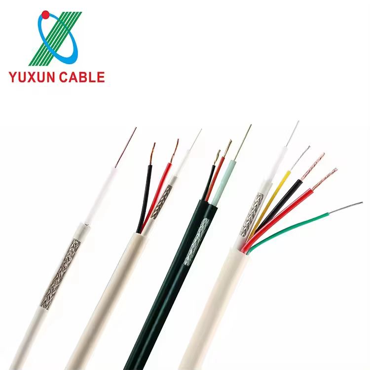 Factory Wholesale 75Ohm Mini Coaxial RG59+2 Composite Cable for CCTV Surveillance System