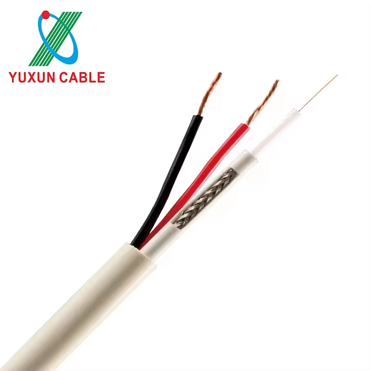 Factory Wholesale 75Ohm Mini Coaxial RG59+2 Composite Cable for CCTV Surveillance System
