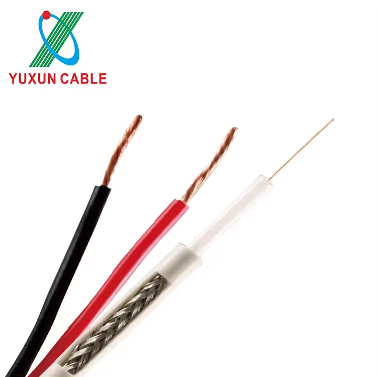 Factory Wholesale 75Ohm Mini Coaxial RG59+2 Composite Cable for CCTV Surveillance System