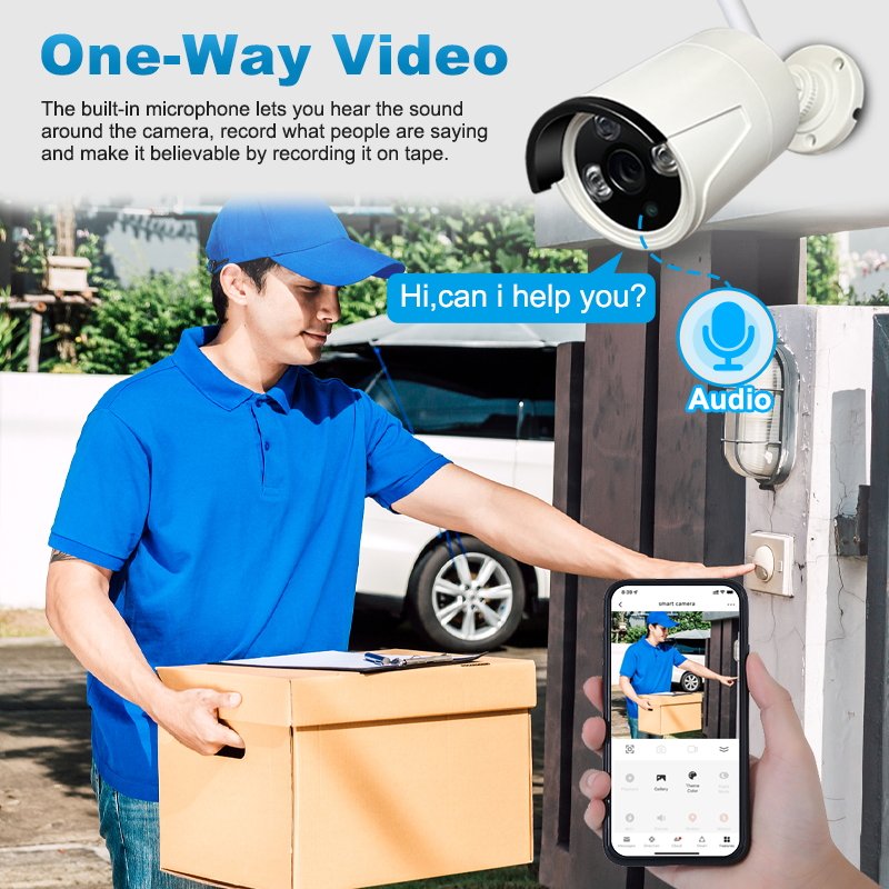 Outdoor night vision surveillance cctv camera set 4ch 8ch IP WIFI nvr kit 1080P 3MP home wireless security camera system