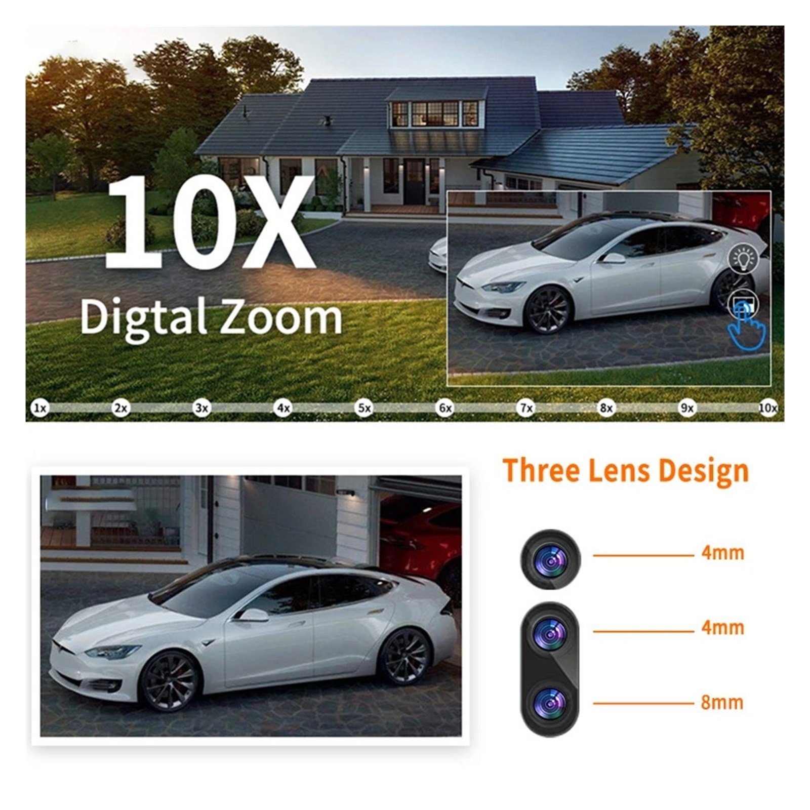 6K 12MP WIFI/4G Solar Camera 10x Optical Zoom Multi Lens Dual Screen Wireless Outdoor Security Cctv 4g Sim Card Solar Camera