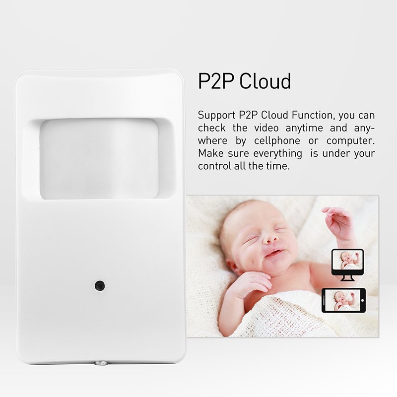 REVODATA 5MP IP Camera Mini PIR Type 18pcs 940nm Led Invisible IR Night Vision Indoor Security Camera Surveillance System