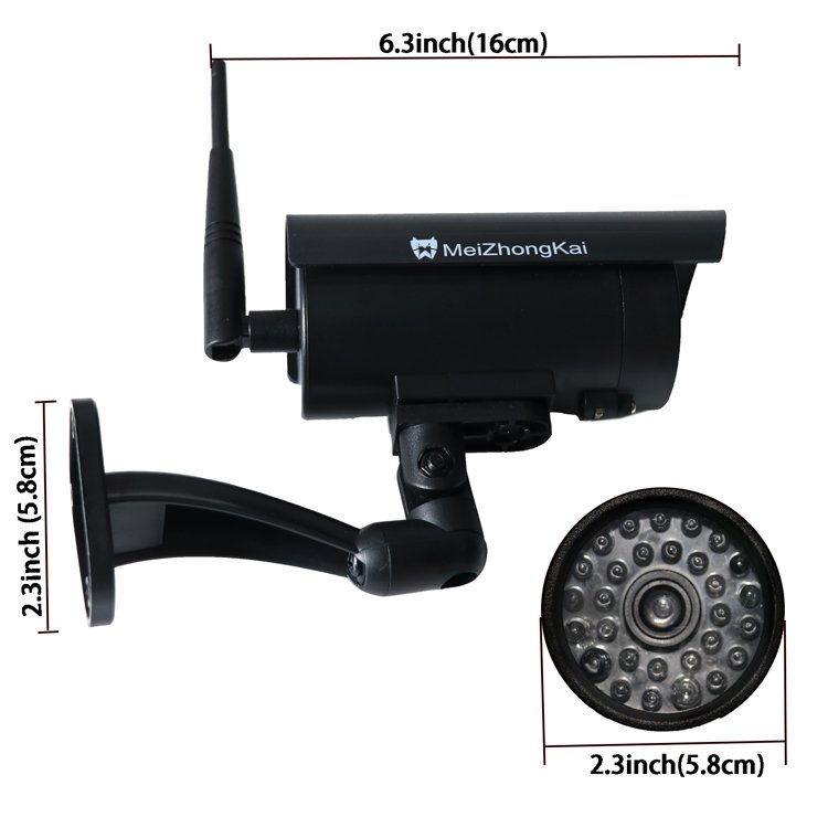 Night CCTV Surveillance System Flashing Red Light Dummy Security Camera With Realistic Look Recording LEDs fake cctv camera