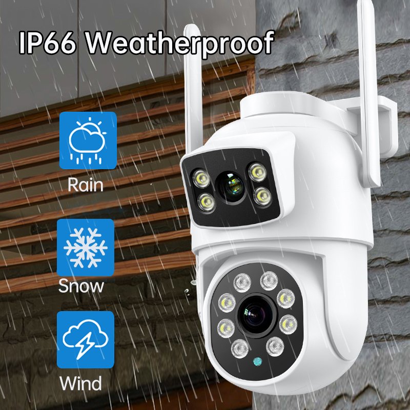 O-KAM Pro 2*3MP Outdoor Wireless WiFi Security Camera Fhd Dual Camera Monitoring System 12 v Surveillance Cameras
