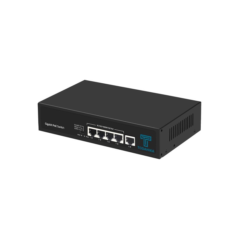 Todahika CE EAC 1 x Gigabit RJ45 and 4 x 10/100/1000Base-T Port Switch Unmanaged Ethernet POE Switch