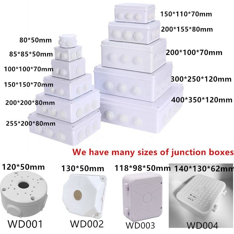 Hot sale plastic mounting junction box and DAHUA 134 CCTV Junction Box and plastic junction box Hidden Cable